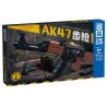 ZHEGAO 918001 non  SÚNG TRƯỜNG AK47 bộ đồ chơi xếp lắp ráp ghép mô hình Military Army AUTOMATIC KALASHNIKOV 1947 RIFLE Quân Sự Bộ Đội 555 khối