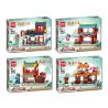 MINGDI LEIBAO K0610 0610 non  PHỐ MUA SẮM PHONG CÁCH CỔ XƯA bộ đồ chơi xếp lắp ráp ghép mô hình SHOP STREET 793 khối