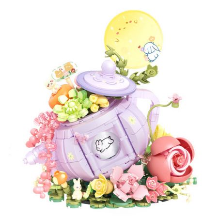 SEMBO 611087 non  TRÀ ĐẠO YUEJIAN bộ đồ chơi xếp lắp ráp ghép mô hình Creator Sáng Tạo 878 khối