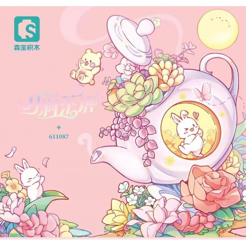 SEMBO 611087 non  TRÀ ĐẠO YUEJIAN bộ đồ chơi xếp lắp ráp ghép mô hình Creator Sáng Tạo 878 khối