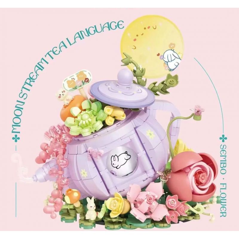 SEMBO 611087 non  TRÀ ĐẠO YUEJIAN bộ đồ chơi xếp lắp ráp ghép mô hình Creator Sáng Tạo 878 khối