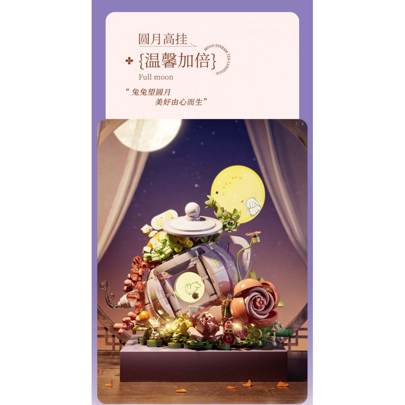 SEMBO 611087 non  TRÀ ĐẠO YUEJIAN bộ đồ chơi xếp lắp ráp ghép mô hình Creator Sáng Tạo 878 khối