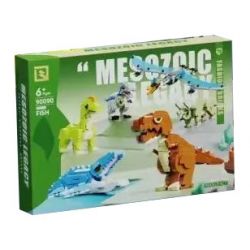 QIZHILE 90090 non  DI TÍCH KỶ NGUYÊN MESOZOI KHỦNG LONG CỔ ĐẠI bộ đồ chơi xếp lắp ráp ghép mô hình MESOZOIC LEGACY