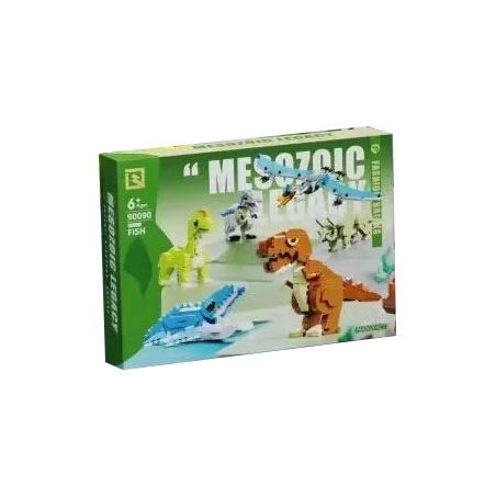 QIZHILE 90090 non  DI TÍCH KỶ NGUYÊN MESOZOI KHỦNG LONG CỔ ĐẠI bộ đồ chơi xếp lắp ráp ghép mô hình MESOZOIC LEGACY