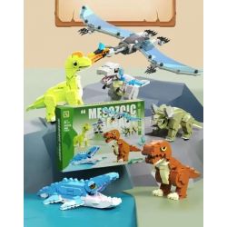 QIZHILE 90090 non  DI TÍCH KỶ NGUYÊN MESOZOI KHỦNG LONG CỔ ĐẠI bộ đồ chơi xếp lắp ráp ghép mô hình MESOZOIC LEGACY