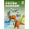 QIZHILE 90090 non  DI TÍCH KỶ NGUYÊN MESOZOI KHỦNG LONG CỔ ĐẠI bộ đồ chơi xếp lắp ráp ghép mô hình MESOZOIC LEGACY