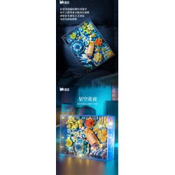 WELLEADZ 3101 non  ĐÊM HOA BẦU TRỜI ĐẦY SAO bộ đồ chơi xếp lắp ráp ghép mô hình Arts & Crafts 922 khối