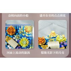 WELLEADZ 3101 non  ĐÊM HOA BẦU TRỜI ĐẦY SAO bộ đồ chơi xếp lắp ráp ghép mô hình Arts & Crafts 922 khối