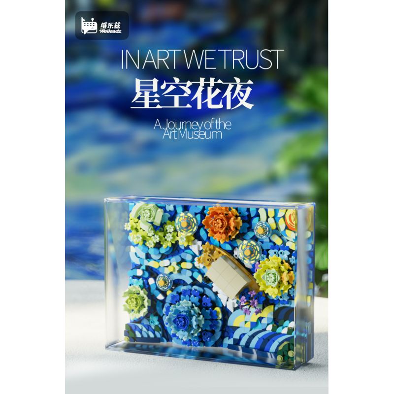 WELLEADZ 3101 non  ĐÊM HOA BẦU TRỜI ĐẦY SAO bộ đồ chơi xếp lắp ráp ghép mô hình Arts & Crafts 922 khối