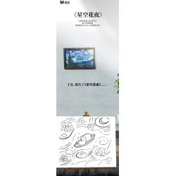 WELLEADZ 3101 non  ĐÊM HOA BẦU TRỜI ĐẦY SAO bộ đồ chơi xếp lắp ráp ghép mô hình Arts & Crafts 922 khối