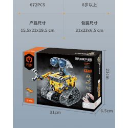 IM.MASTER QIHUI 8053 non  BẬC THẦY VỀ MÁY MÓC ROBOT WALL-E 4IN1 bộ đồ chơi xếp lắp ráp ghép mô hình  Kỹ Thuật Công Nghệ Cao Mô Hình Phương Tiện 672 khối