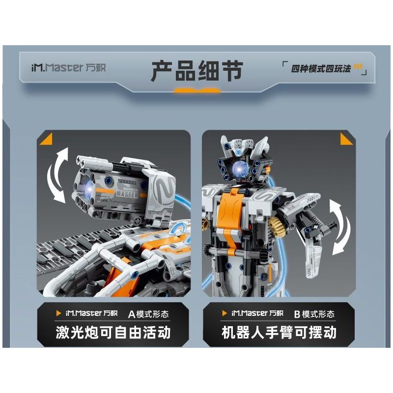 IM.MASTER QIHUI 8051 non  BẬC THẦY MÁY MÓC LẬP TRÌNH Ô TÔ ĐÓNG THẾ bộ đồ chơi xếp lắp ráp ghép mô hình  Kỹ Thuật Công Nghệ Cao Mô Hình Phương Tiện 724 khối