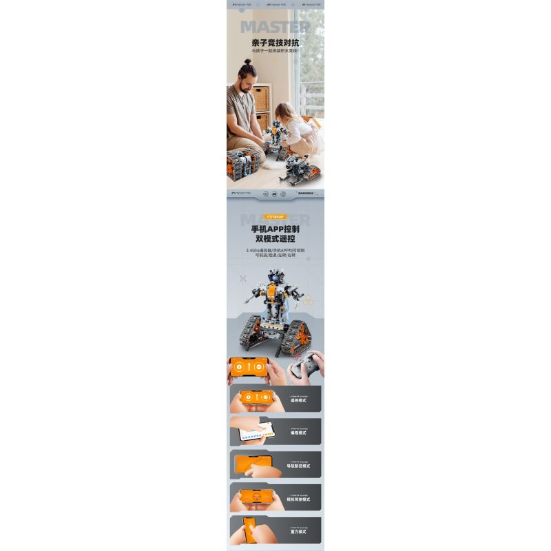 IM.MASTER QIHUI 8051 non  BẬC THẦY MÁY MÓC LẬP TRÌNH Ô TÔ ĐÓNG THẾ bộ đồ chơi xếp lắp ráp ghép mô hình  Kỹ Thuật Công Nghệ Cao Mô Hình Phương Tiện 724 khối