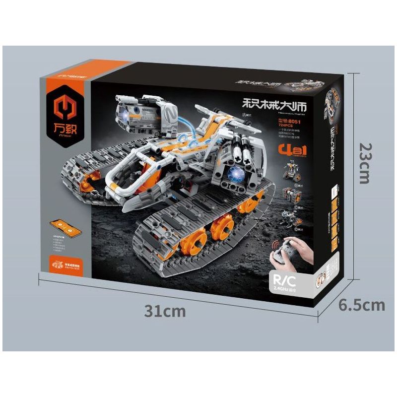 IM.MASTER QIHUI 8051 non  BẬC THẦY MÁY MÓC LẬP TRÌNH Ô TÔ ĐÓNG THẾ bộ đồ chơi xếp lắp ráp ghép mô hình  Kỹ Thuật Công Nghệ Cao Mô Hình Phương Tiện 724 khối