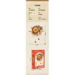 JAKI JK2511 2511 non  TẠP CHÍ THỰC VẬT HOA TREO TƯỜNG NGHỆ THUẬT BẮC ÂU ĐƯỢC BẢO QUẢN bộ đồ chơi xếp lắp ráp ghép mô hình Creator NORDIC ART WALL FLOWER Sáng Tạo