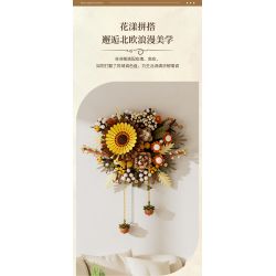 JAKI JK2511 2511 non  TẠP CHÍ THỰC VẬT HOA TREO TƯỜNG NGHỆ THUẬT BẮC ÂU ĐƯỢC BẢO QUẢN bộ đồ chơi xếp lắp ráp ghép mô hình Creator NORDIC ART WALL FLOWER Sáng Tạo