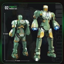 RENZAIMA 796 non  NGƯỜI SẮT MK37 bộ đồ chơi xếp lắp ráp ghép mô hình Super Heroes IRON LEGION MK37 Siêu Nhân Anh Hùng 506 khối