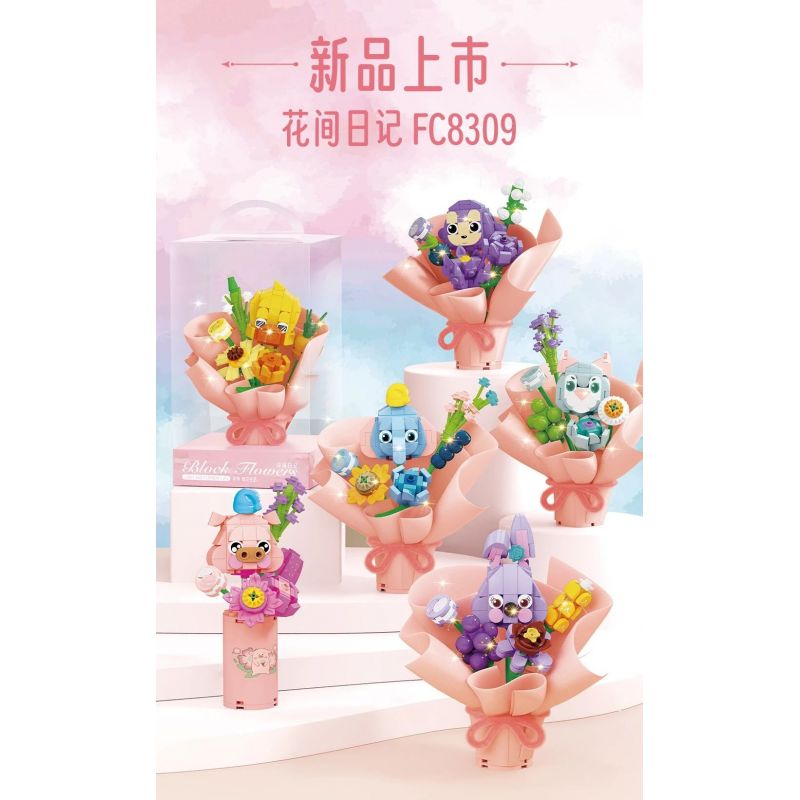 FORANGE FC8309 8309 non  NHẬT KÝ HOA 6 MẪU bộ đồ chơi xếp lắp ráp ghép mô hình Creator Sáng Tạo 773 khối