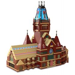 CADA DOUBLEE C66017 66017 non  NHÀ TƯỞNG NIỆM ĐẠI HỌC HARVARD bộ đồ chơi xếp lắp ráp ghép mô hình Creator HARVARD MEMORIAL HALL Sáng Tạo 1411 khối