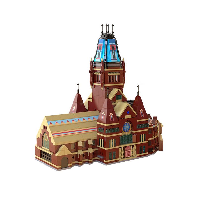 CADA DOUBLEE C66017 66017 non  NHÀ TƯỞNG NIỆM ĐẠI HỌC HARVARD bộ đồ chơi xếp lắp ráp ghép mô hình Creator HARVARD MEMORIAL HALL Sáng Tạo 1411 khối