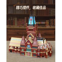 CADA DOUBLEE C66017 66017 non  NHÀ TƯỞNG NIỆM ĐẠI HỌC HARVARD bộ đồ chơi xếp lắp ráp ghép mô hình Creator HARVARD MEMORIAL HALL Sáng Tạo 1411 khối