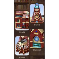 CADA DOUBLEE C66017 66017 non  NHÀ TƯỞNG NIỆM ĐẠI HỌC HARVARD bộ đồ chơi xếp lắp ráp ghép mô hình Creator HARVARD MEMORIAL HALL Sáng Tạo 1411 khối