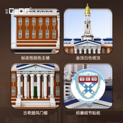CADA DOUBLEE C66016 66016 non  THƯ VIỆN BAKER CỦA TRƯỜNG KINH DOANH HARVARD bộ đồ chơi xếp lắp ráp ghép mô hình Creator HARVARD BUSINESS SCHOOL Sáng Tạo 1056 khối