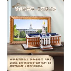 CADA DOUBLEE C66016 66016 non  THƯ VIỆN BAKER CỦA TRƯỜNG KINH DOANH HARVARD bộ đồ chơi xếp lắp ráp ghép mô hình Creator HARVARD BUSINESS SCHOOL Sáng Tạo 1056 khối