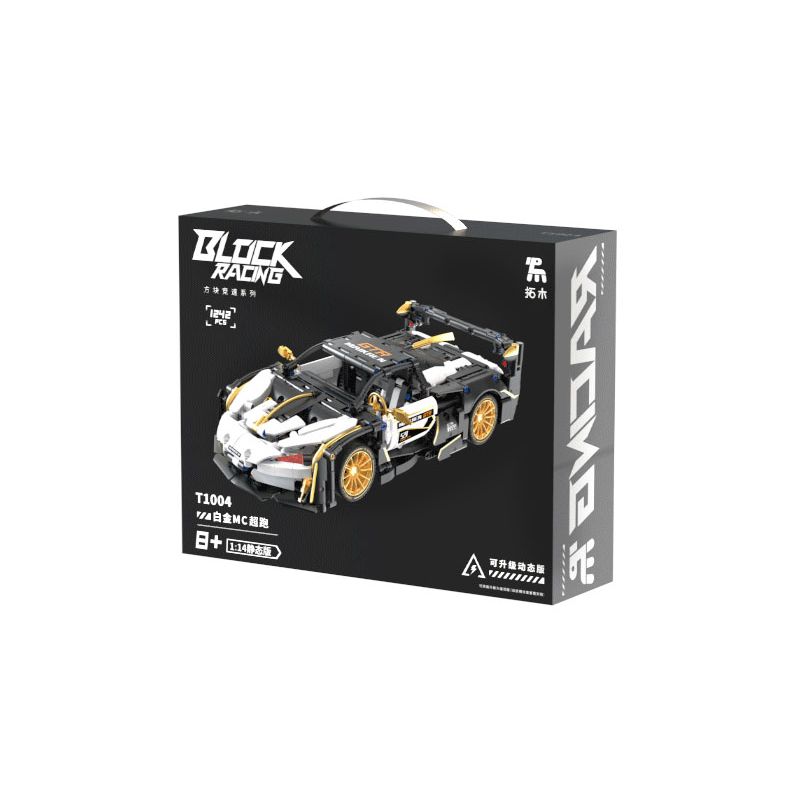 TAKUKI T1004 1004 non  ĐUA XE KHỐI SIÊU MC BẠCH KIM tỷ lệ 1:14 bộ đồ chơi xếp lắp ráp ghép mô hình  Kỹ Thuật Công Nghệ Cao Mô Hình Phương Tiện 1242 khối
