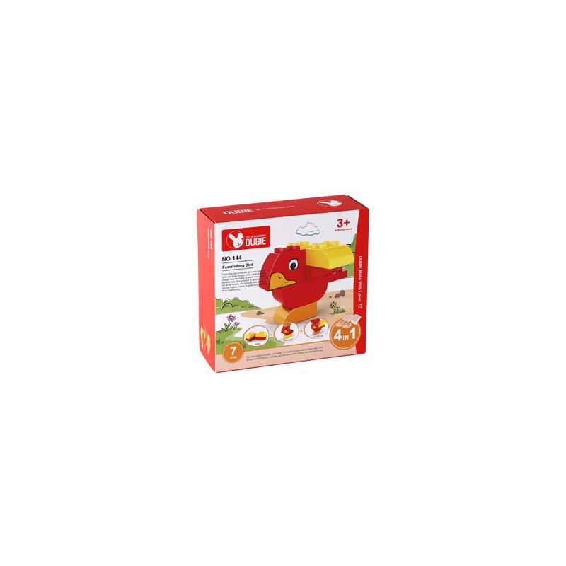 DUBIE 144 non  CHIM VUI bộ đồ chơi xếp lắp ráp ghép mô hình Pre-School FASCINATING BIRD Mẫu Giáo 7 khối