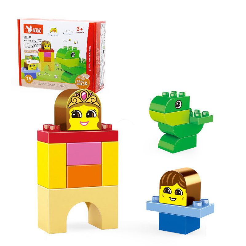 DUBIE 142 non Lego NGƯỜI BẠN MỚI CỦA CÔNG CHÚA bộ đồ chơi xếp lắp ráp ghép mô hình Pre-School NEW FRIENDS OF THE PRINCESS Mẫu Giáo 15 khối