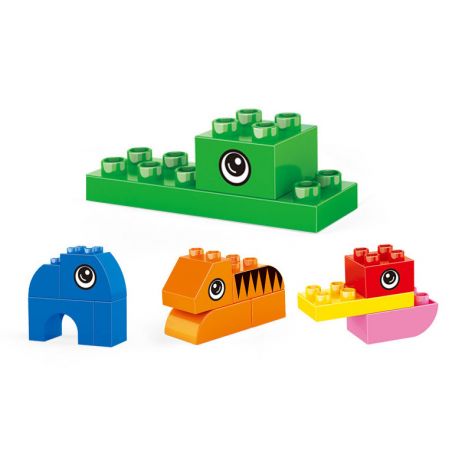 DUBIE 141 non  THĂM RỪNG RẬM bộ đồ chơi xếp lắp ráp ghép mô hình Pre-School JUNGLE TOUR Mẫu Giáo 13 khối