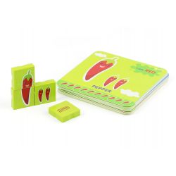 DUBIE 212 non  CÂU ĐỐ VỀ RAU CỦ bộ đồ chơi xếp lắp ráp ghép mô hình Pre-School Mẫu Giáo 41 khối