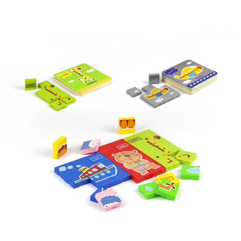 DUBIE 311 non  CÂU ĐỐ GIAO THÔNG bộ đồ chơi xếp lắp ráp ghép mô hình Pre-School TRANSPORT PUZZLE Mẫu Giáo 88 khối