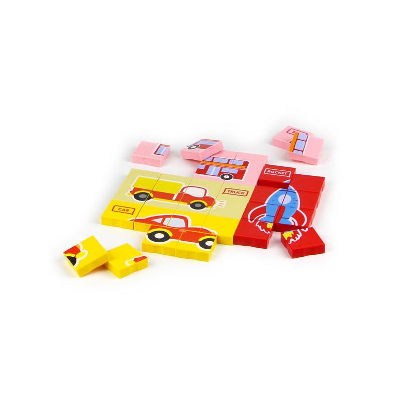DUBIE 311 non  CÂU ĐỐ GIAO THÔNG bộ đồ chơi xếp lắp ráp ghép mô hình Pre-School TRANSPORT PUZZLE Mẫu Giáo 88 khối