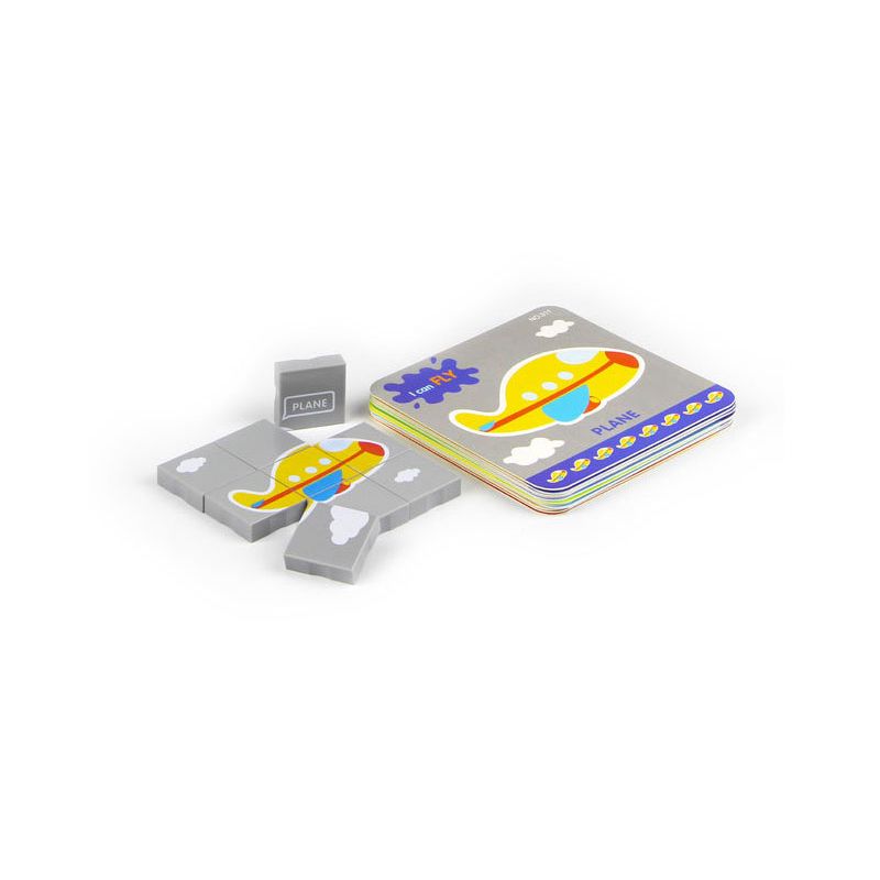 DUBIE 311 non  CÂU ĐỐ GIAO THÔNG bộ đồ chơi xếp lắp ráp ghép mô hình Pre-School TRANSPORT PUZZLE Mẫu Giáo 88 khối