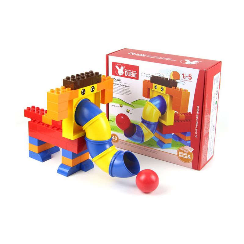 DUBIE 320 non Lego VOI NHỔ BÓNG bộ đồ chơi xếp lắp ráp ghép mô hình Pre-School Mẫu Giáo 40 khối