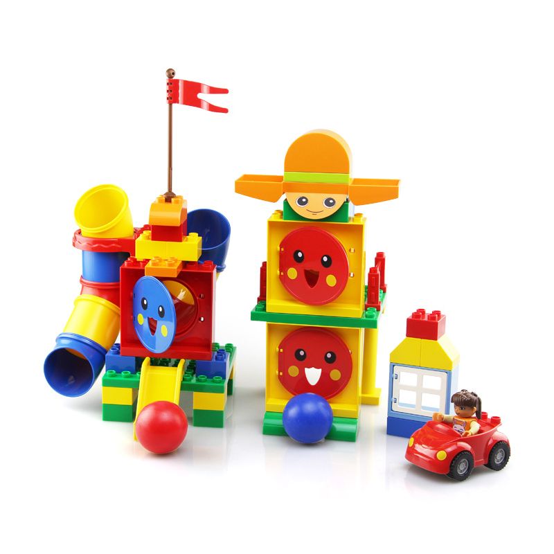 DUBIE 520 non Lego THIÊN ĐƯỜNG ỐNG bộ đồ chơi xếp lắp ráp ghép mô hình Pre-School Mẫu Giáo 63 khối