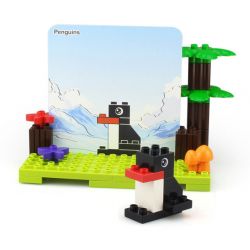 DUBIE 541 non  VƯỜN BÁCH THÚ bộ đồ chơi xếp lắp ráp ghép mô hình Pre-School ZOO Mẫu Giáo 100 khối