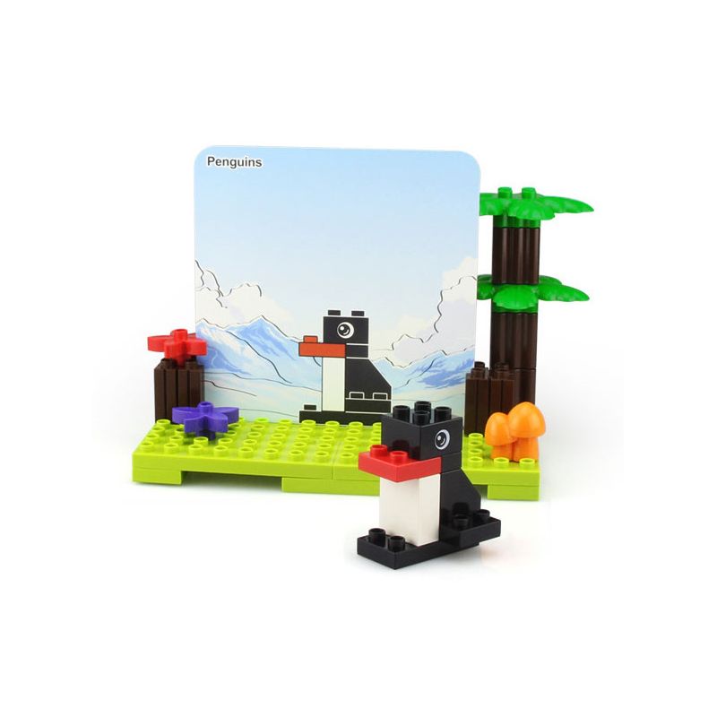 DUBIE 541 non  VƯỜN BÁCH THÚ bộ đồ chơi xếp lắp ráp ghép mô hình Pre-School ZOO Mẫu Giáo 100 khối