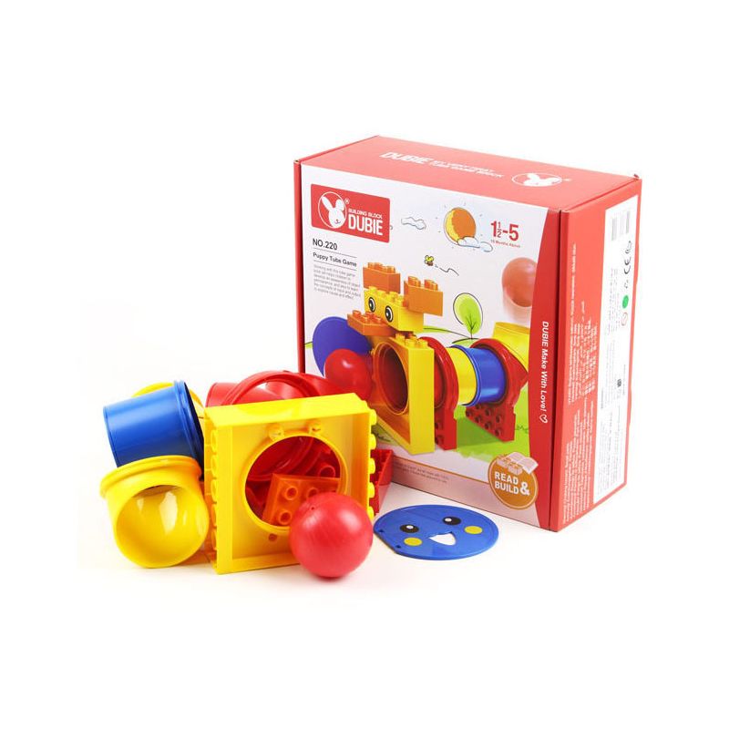 DUBIE 220 non Lego ĐƯỜNG ỐNG bộ đồ chơi xếp lắp ráp ghép mô hình Pre-School Mẫu Giáo 15 khối