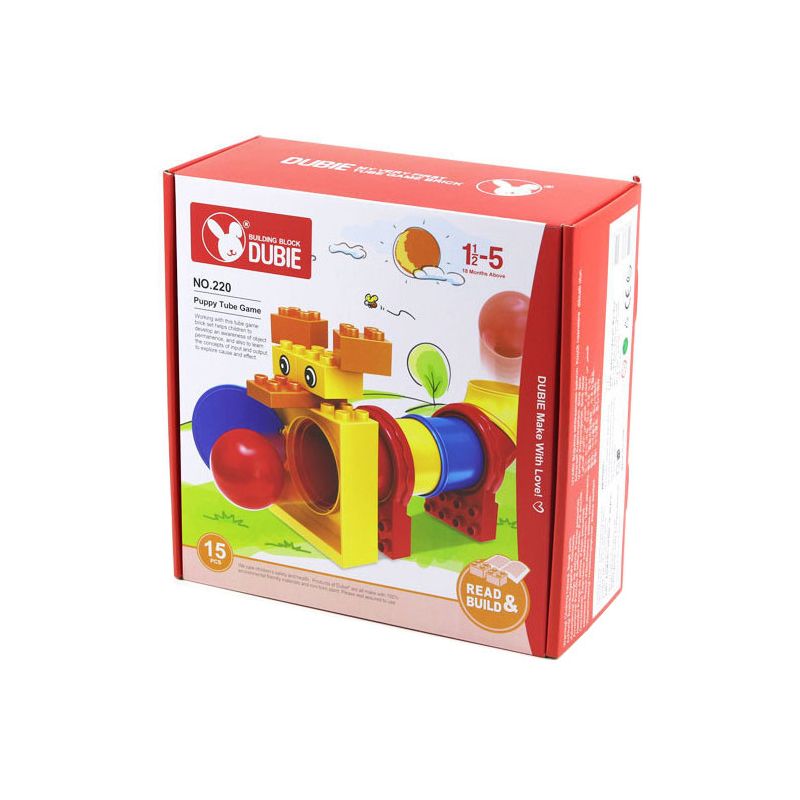 DUBIE 220 non  ĐƯỜNG ỐNG bộ đồ chơi xếp lắp ráp ghép mô hình Pre-School Mẫu Giáo 15 khối