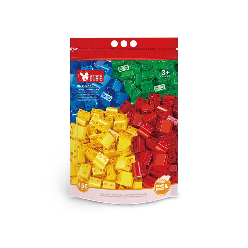 DUBIE 096-1A non Lego XÂY DỰNG SƠ CẤP bộ đồ chơi xếp lắp ráp ghép mô hình Pre-School Mẫu Giáo 150 khối