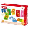 DUBIE 404 non  CÂU ĐỐ VUI VỀ ĐỘNG VẬT bộ đồ chơi xếp lắp ráp ghép mô hình Pre-School THE FUNNY ANIMAL PUZZLE Mẫu Giáo 24 khối