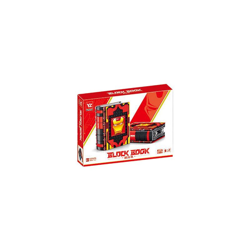 YZ 7075 non  CUỐN SÁCH NGƯỜI SẮT bộ đồ chơi xếp lắp ráp ghép mô hình Super Heroes Siêu Nhân Anh Hùng 445 khối