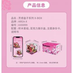 AREA-X AX0099 0099 non  HỘP CẢM HỨNG HOA MẪU ĐƠN YÊU THƯƠNG SẺ CHIA bộ đồ chơi xếp lắp ráp ghép mô hình BORN TO LOVE REDAMANCY