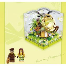 AREA-X AX0098 0098 non  HỘP CẢM HỨNG HOA ĐỒNG TIỀN TÌNH YÊU LÀ KHAO KHÁT bộ đồ chơi xếp lắp ráp ghép mô hình BORN TO LOVE FONDNESS