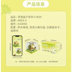 AREA-X AX0098 0098 non  HỘP CẢM HỨNG HOA ĐỒNG TIỀN TÌNH YÊU LÀ KHAO KHÁT bộ đồ chơi xếp lắp ráp ghép mô hình BORN TO LOVE FONDNESS