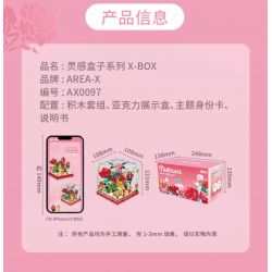 AREA-X AX0097 0097 non  HỘP CẢM HỨNG BÔNG HỒNG TÌNH YÊU RỘN RÀNG bộ đồ chơi xếp lắp ráp ghép mô hình BORN TO LOVE PALPITATE