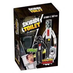 S1188 1188 non  TOILET MAN XÂM LƯỢC 4 MẪU bộ đồ chơi xếp lắp ráp ghép mô hình Movie & Game SKIBIDI TOILET Phim Và Trò Chơi 671 khối